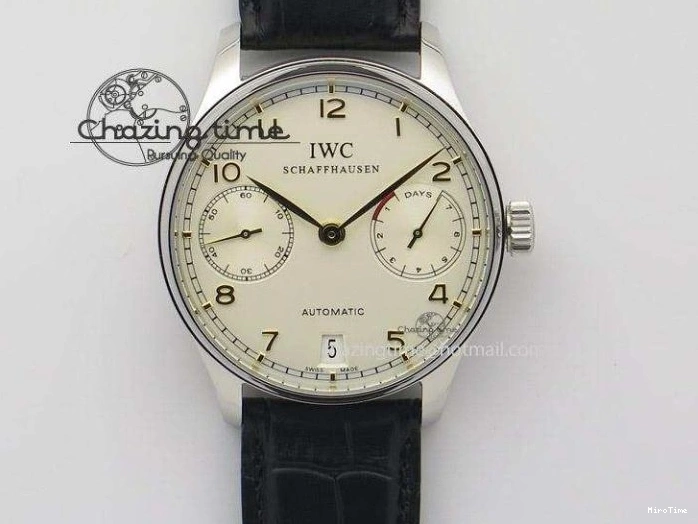 MIROTIME 0726 MoistureWicking Portuguese Real PR IW500704 ZF 1:1 Best Edition On Brown Leather Strap A52010 V 7311